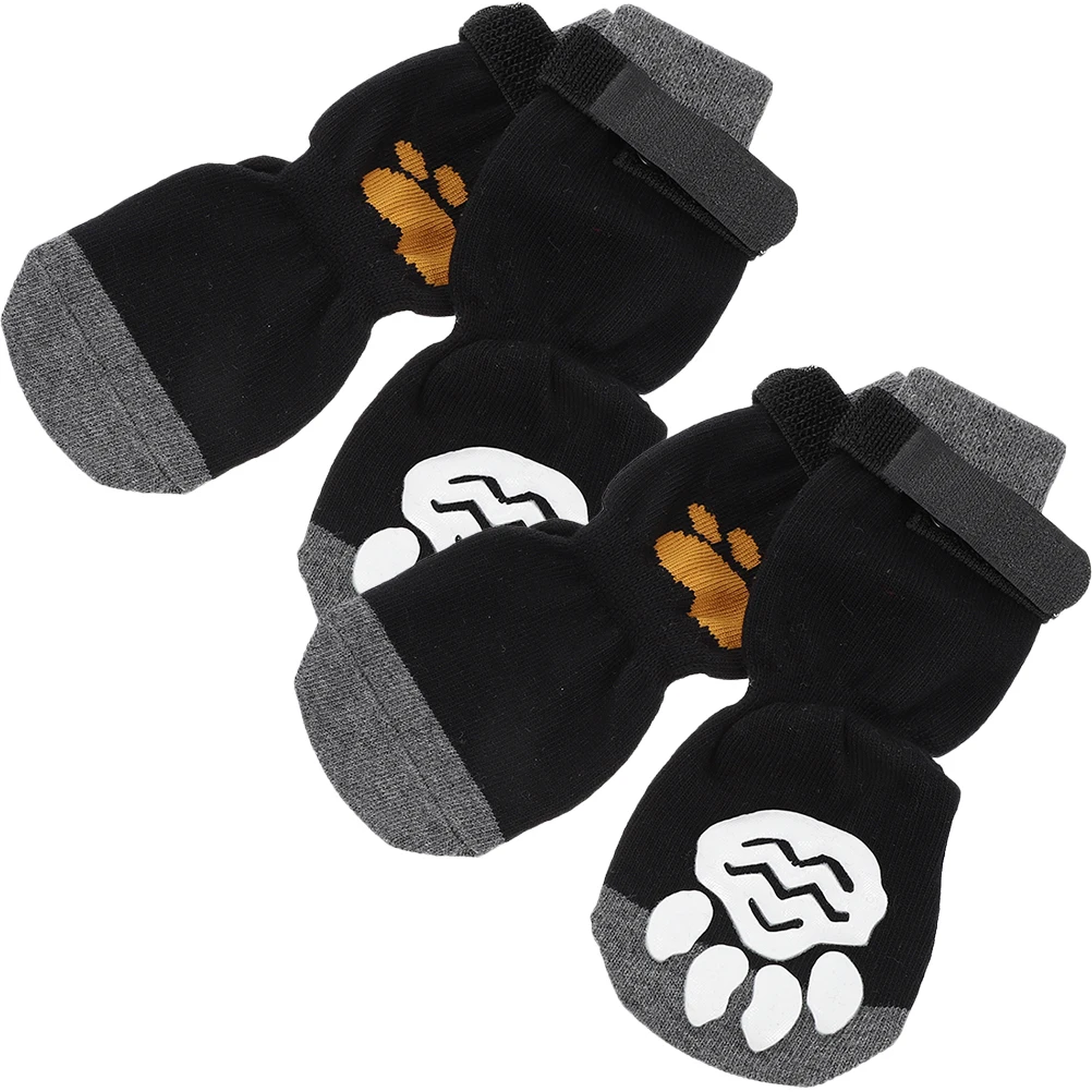 

4pcs Pet Warm Paw Protectors for Small Dogs Wear-Resistant Cotton Socks Comfortable Breathable Cotton Socks Dog Supplies