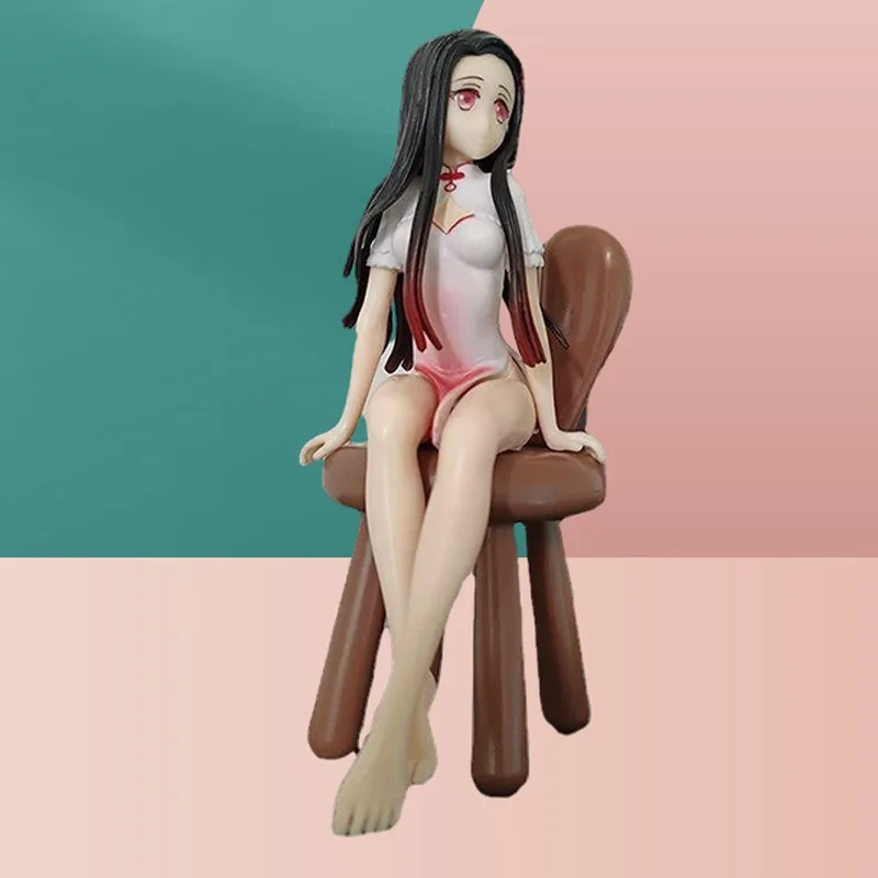 

Demon Slayer Anime Figure Kamado Nezuko statue Collection Desktop decoration Toys model Action Figures Pendant kid birthday Gift