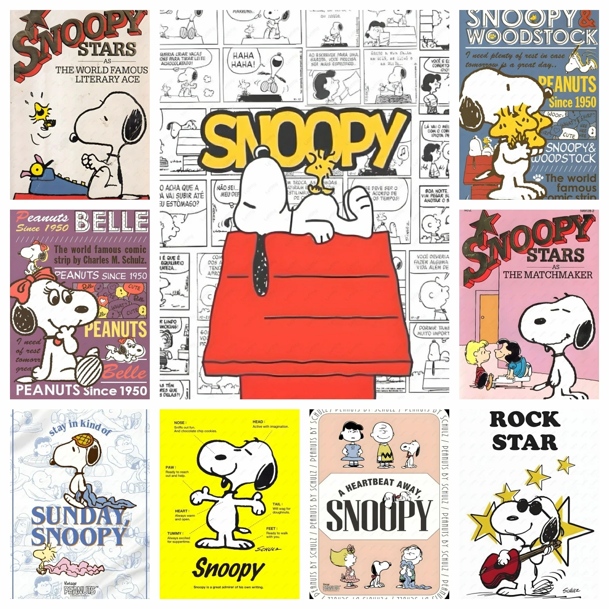 Diamond Painting Kits Anime Snoopy Cute Element Creation Crafts 5D DIY Art Kit Mosaic Home Decor frameless