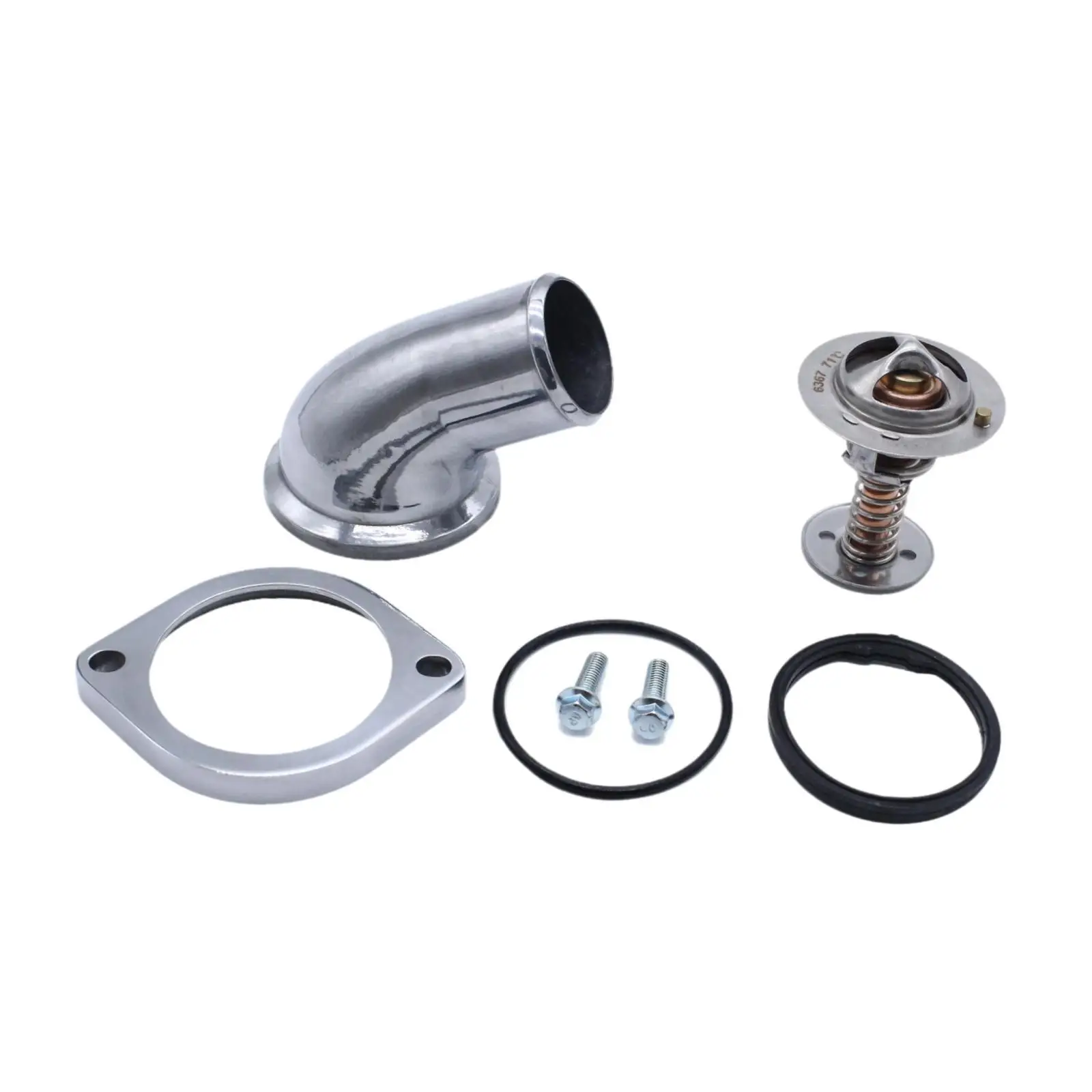 Durable Aluminum Car Thermostat Housing Replacement Kit Swivel Water Neck Professional Auto Parts for Chevy LS Series