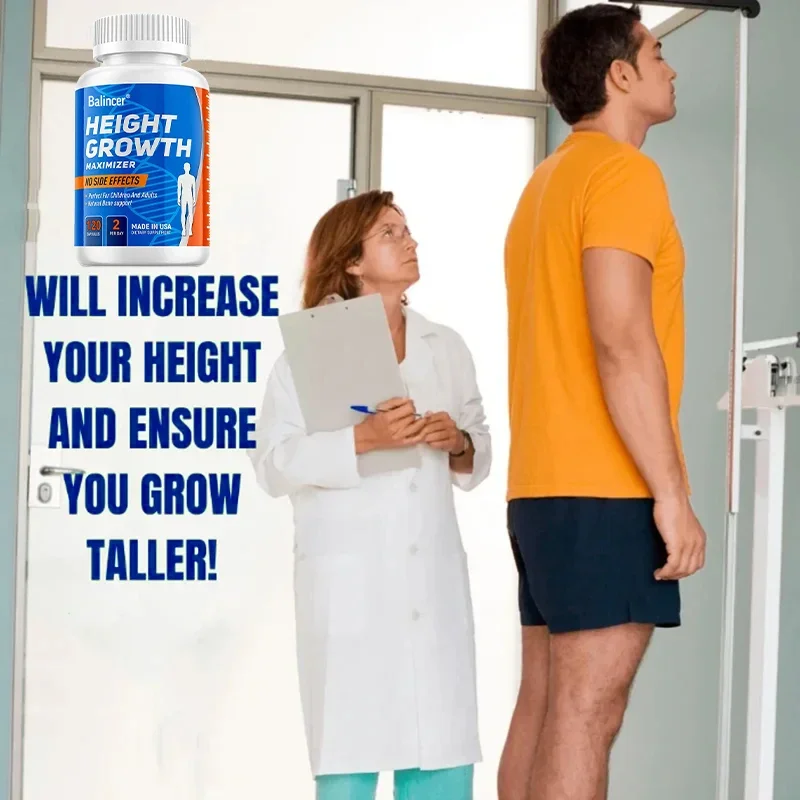 Growth Capsules Height Growth Maximizer for Bone Strength Made in USA Natural Height Increase Supplement