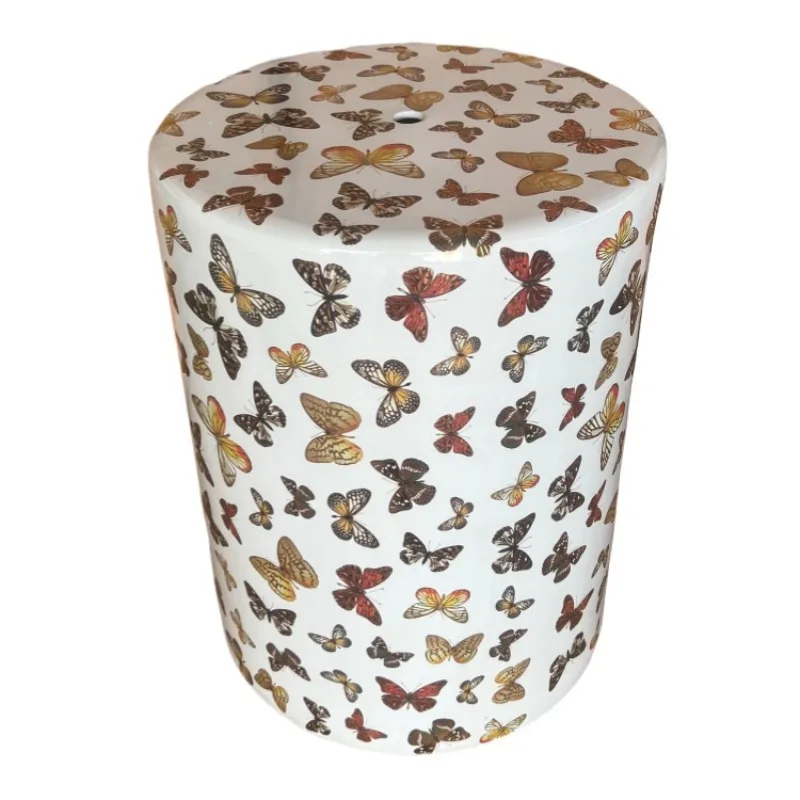 Ceramic drum stool, glazed multicolored new Chinese pier edge few