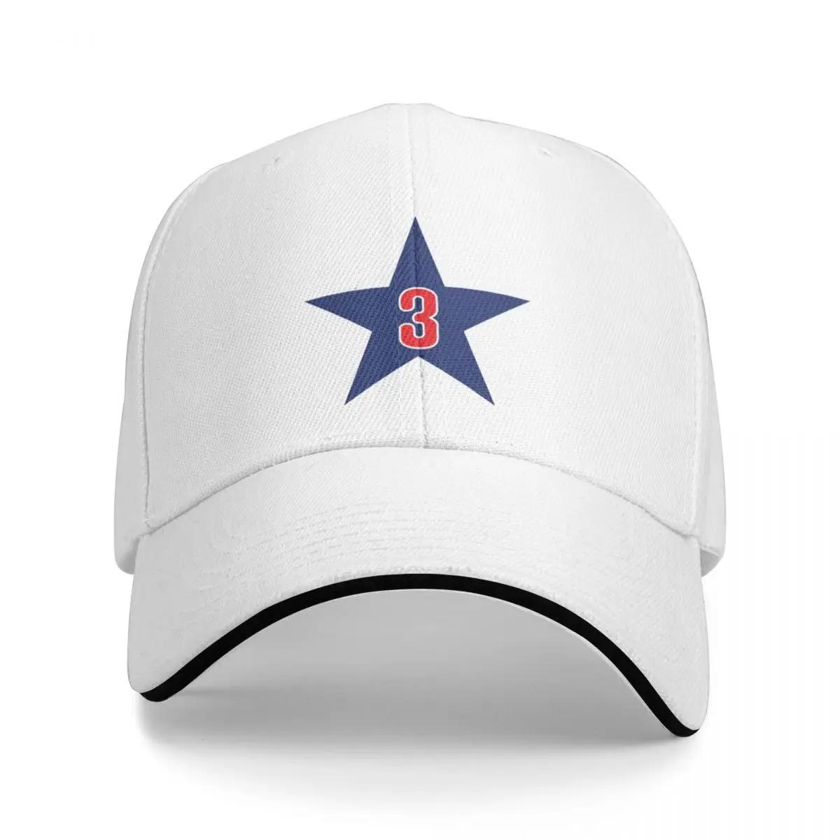 Lucky Number 3 Blue Star Adult Baseball Caps For Women Outdoor Peaked Cap Sport Coquette Sun Hat