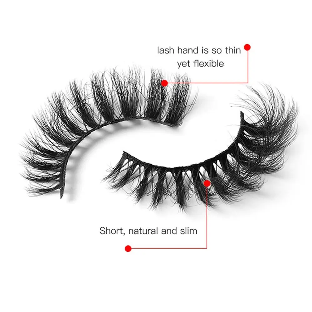 Ensemble d'extensions de cils en laine instantanée, cils bouclés 8D, look dramatique, styles mixtes, ensemble de faux cils optiques, vison 216.239., 5 paires par ensemble