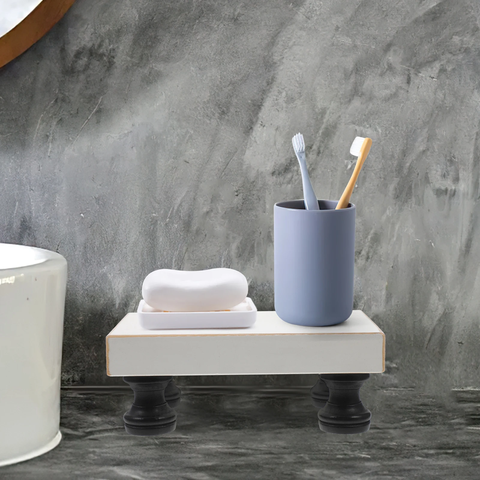 

Wooden Soap Holder Stable Firm Multi-Use Dry Preservation Exquisite Gift Indoor Natural Ambiance Soap Rack Storage Rack