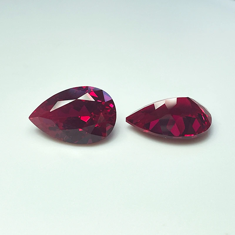 พลอยทับทิมสังเคราะห์ทรงลูกแพร์ - Jewelry Making Gemstones บทวิจารณ์และราคา