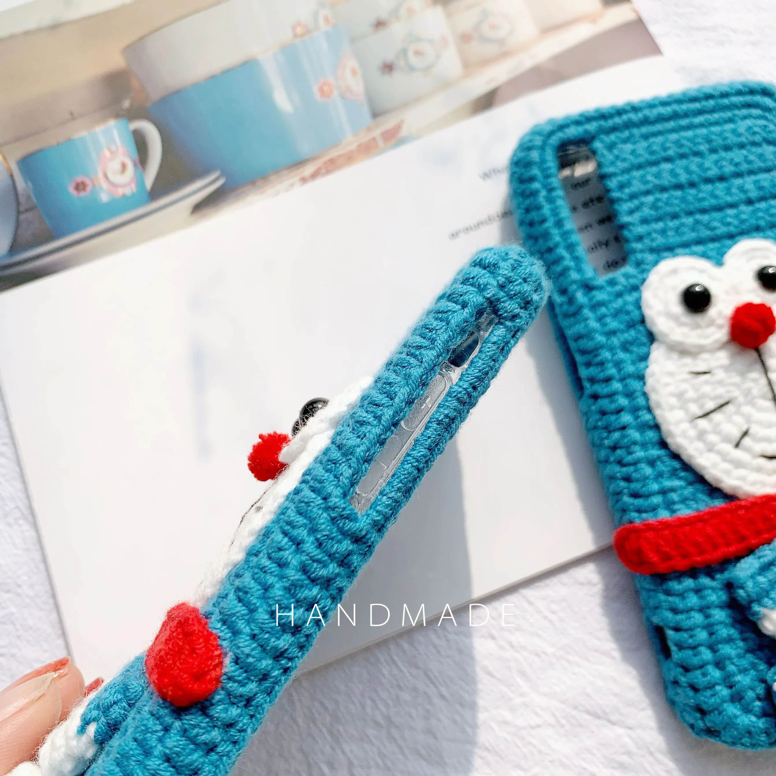 เคสป้องกันสำหรับตกแต่งโทรศัพท์มือถือลายการ์ตูนตุ๊กตาถักโครเชต์แบบสร้างสรรค์รูปแบบต่างๆสามารถปรับแต่งได้