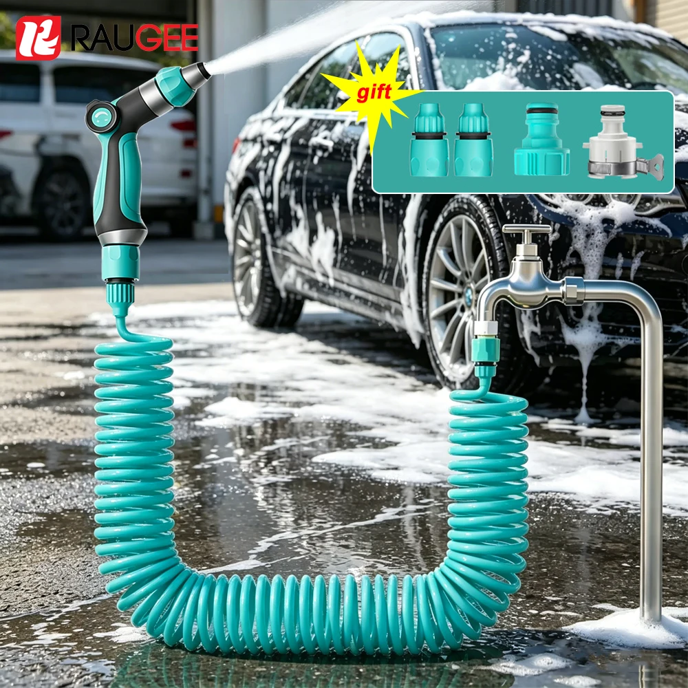 

High-Pressure Car Washing Water Gun Telescopic Water Pipe with High-pressure Nozzle for Home Garden Car Cleaning Accessories