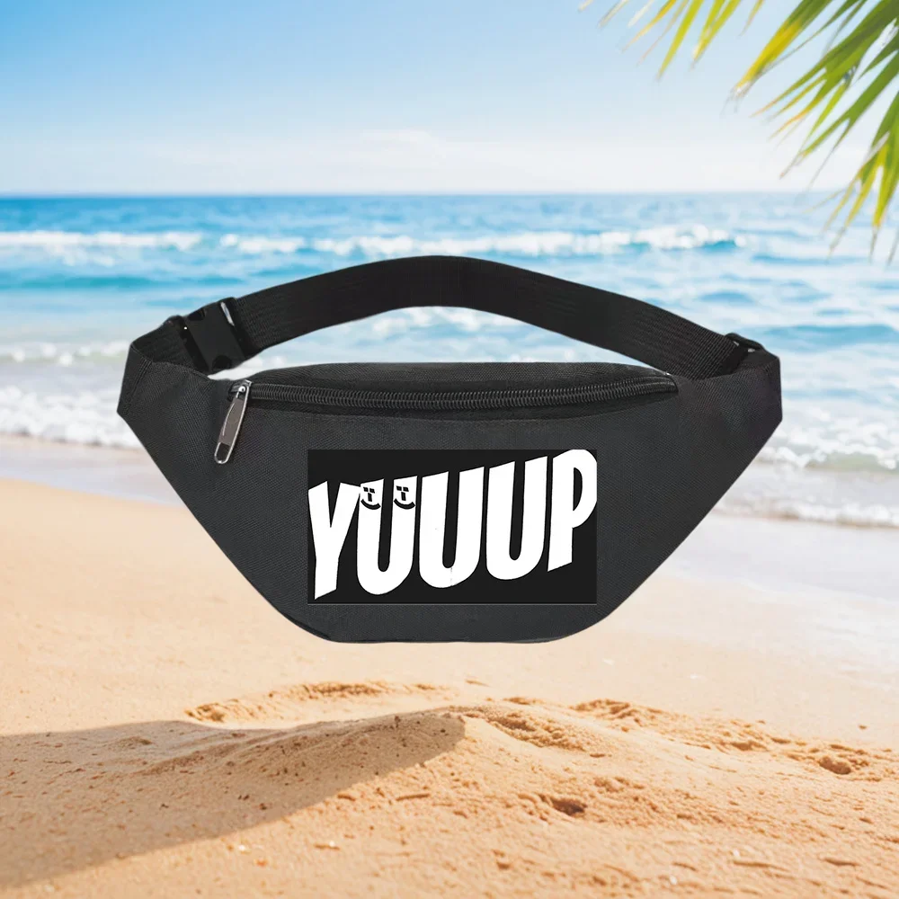 YUUUP! Stylish Men's Wallet Waist Backpack Crossbody Chest Bag Street Casual Sporty Fashionable Simple Unique Printed Design