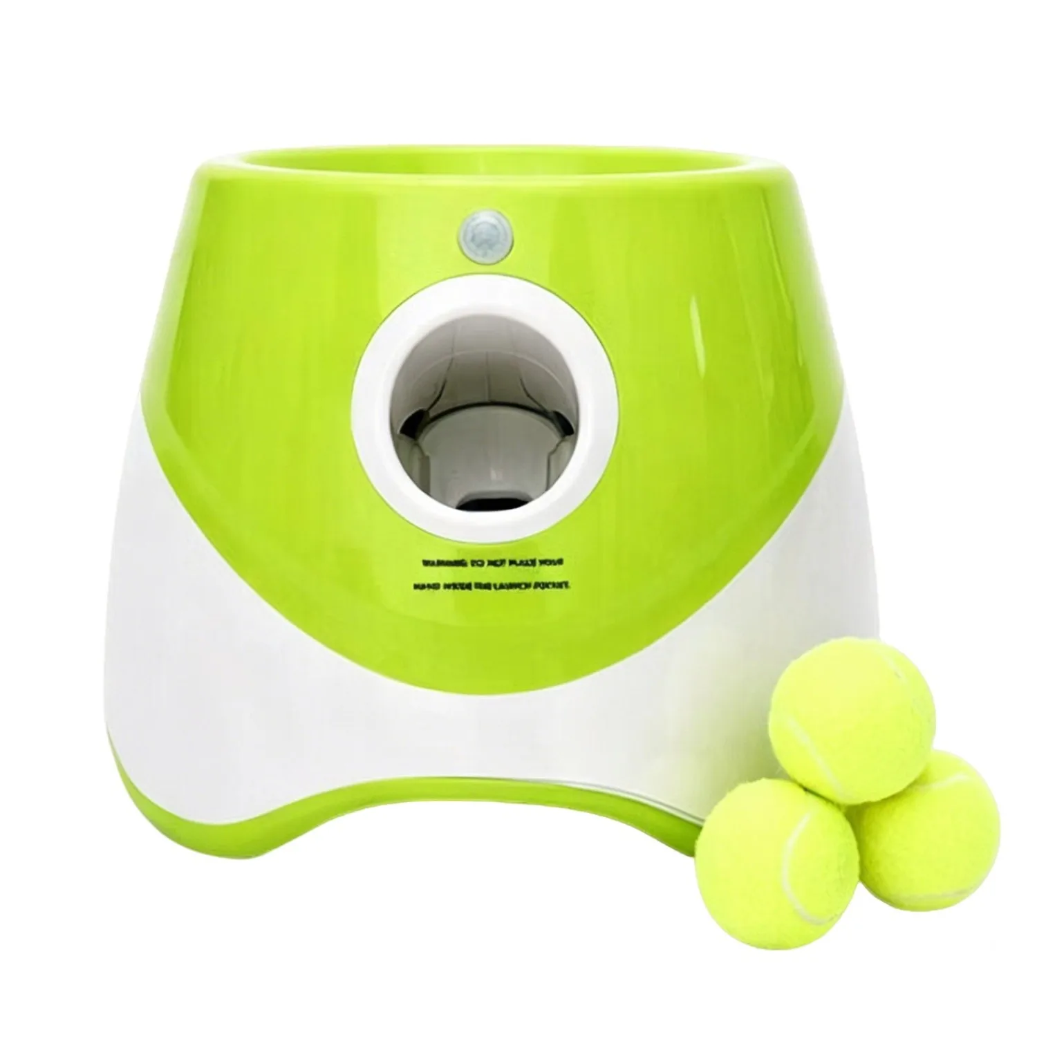 Automatischer Tennisballwerfer für Mittelgroße/Große Hunde, Jagdspielzeug, USB-Aufladbar, mit 3 Interaktiven Tennisbällen