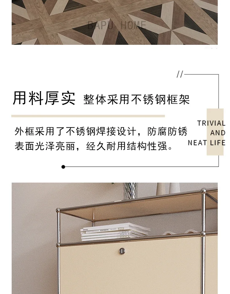 Module Combination Sideboards Cabinet Drawer Living Room Cabinets Side Chest of Drawers Hallway Storage TV Stand Bedroom Cabinet