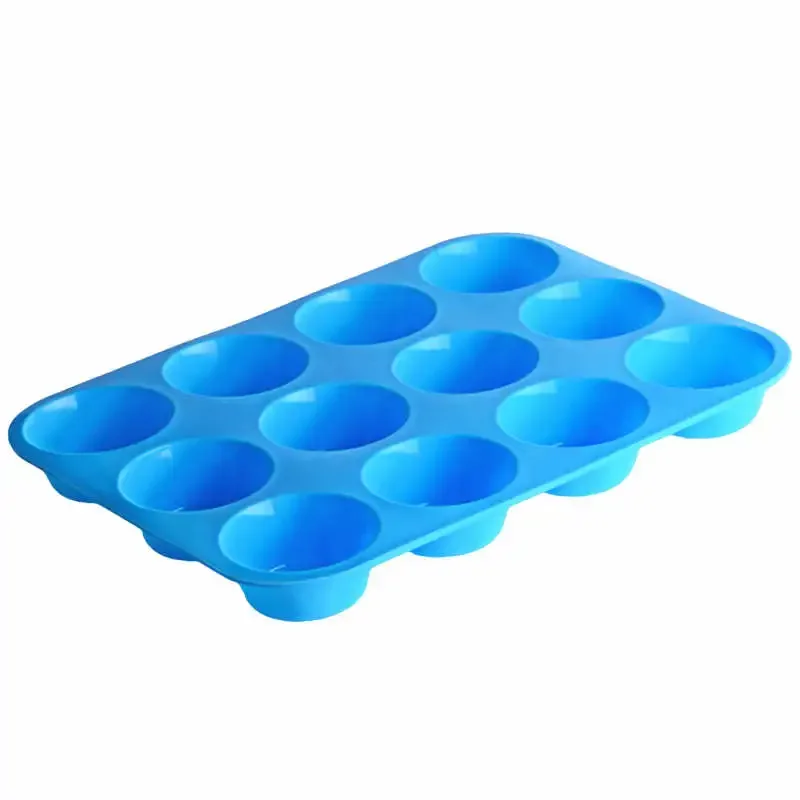 12 Cavity Silicone Cake Mold Muffin Cup Cake Bakeware Fondant Cupcake Muffin Mold Cookies Muffin Chocolate Mould Baking Tools