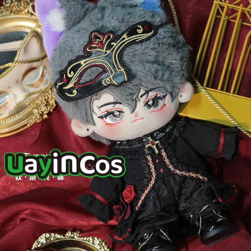 

В наличии 20 см кукольная одежда, маска, плащ, брюки, рубашка, костюм, мягкие плюшевые аксессуары для кукол, аниме-игрушки, подарки для детей на Хэллоуин