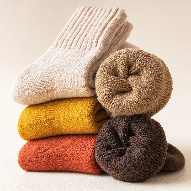 

Thickened Fleece Women's Long Tube Socks Winter Warm Maternity Recovery Cotton Heat Retaining Mid-Calf Autumn Winter Socks
