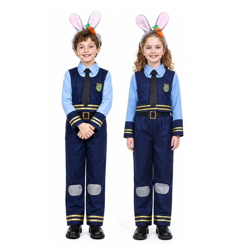 

Children's police uniform, unisex, small police uniform, complete set of role-playing, kindergarten performance costume