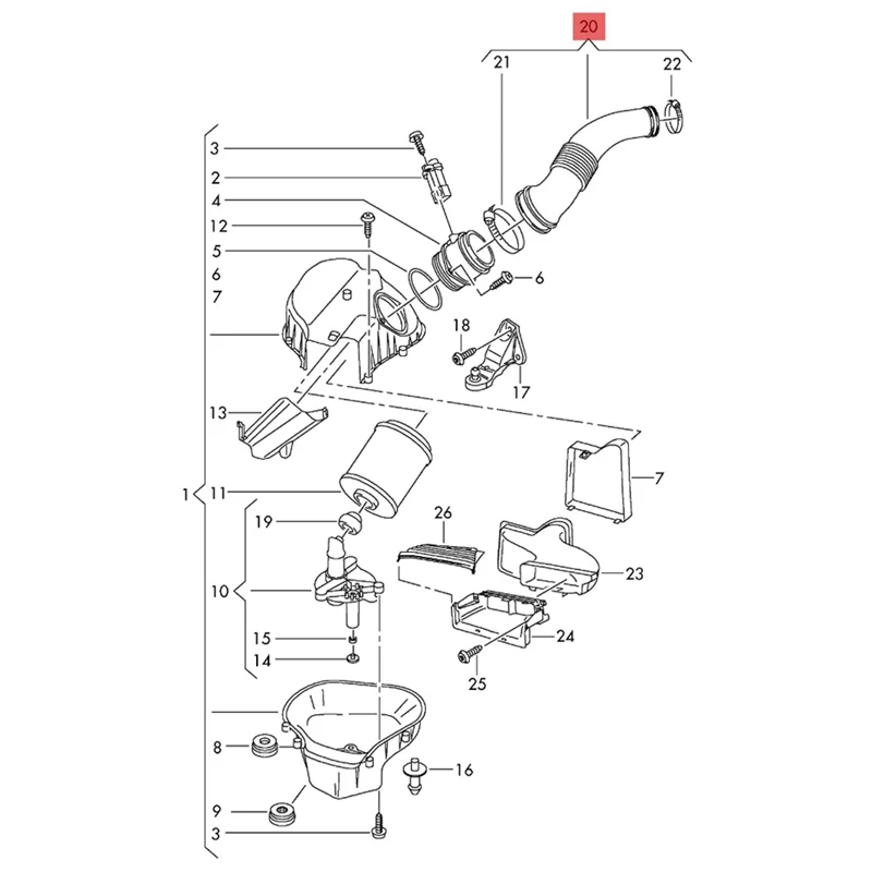 1 PCS Car Engine Air Intake Hose 4H0129616M Replacement Parts For   D4 A8 Quattro 2013-2018 3.0T 4H0 129 616 M