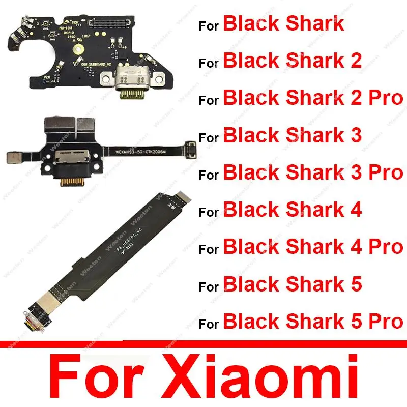 USB Charging Port Dock Charger Plug Connector Board Flex Cable For Xiaomi Black Shark 2 3 4 5 Blackshark 3pro 4pro 5pro Parts