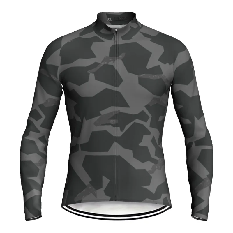 Long Sleeve Cycling Jersey for Men, Bicycle Shirt, Bike Jacket, Motocross Resistant Tops, Cycling Sweater, Road Wear