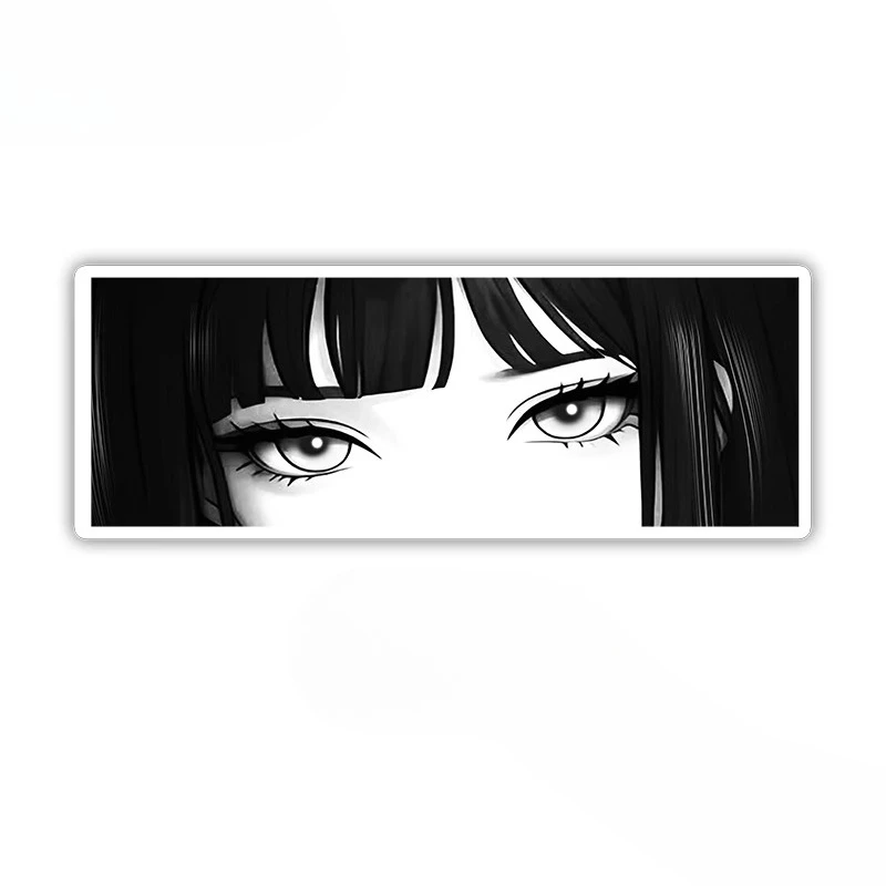 

2Pcs Anime Girl Eye Stickers - JDM Waterproof Vinyl Decals for Motorcycle Tank Side Panel Window Rear Bumper Electric Bike Decor