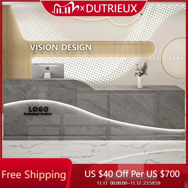 

Aesthetic Office Reception Desks Purpito Display Luxury Creative Chinese Safe Reception Desks Accent Bureau Postmodern Furniture