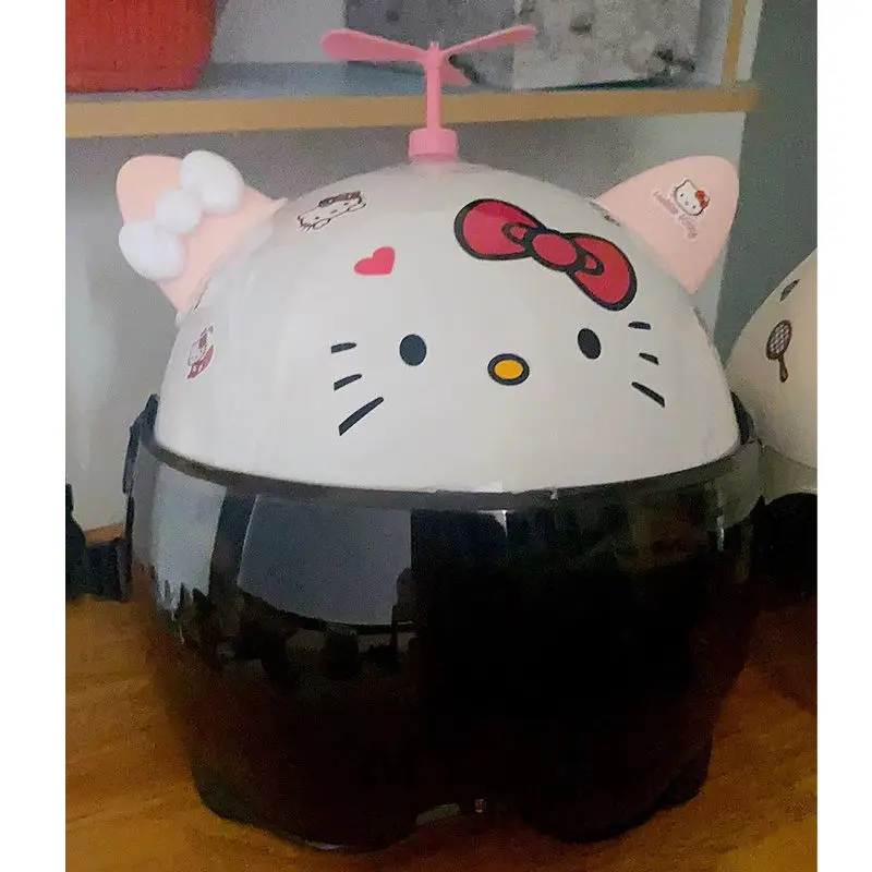 Y2k Cartoon Cute Sanrio Hellokitty  Helmet Electric Car Women'S Four Season Universal 3c Certification Helmet Cute Helmet Gift