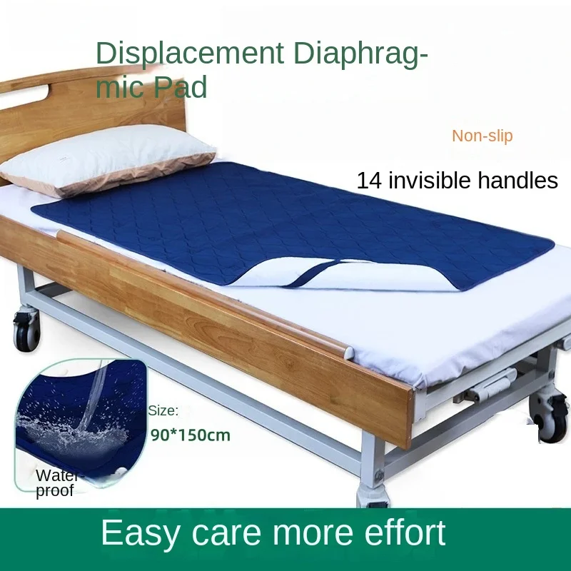 Waterproof Non-Slip Reusable Nursing Incontinence Pad Washable Hidden Handles For Easy Bedridden Patient Turning & Transfer