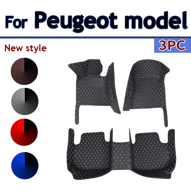 Car Floor Mats For Peugeot 4007 E-2008 108 208 308SW RCZ 307CC 107 406 2022 2023 Car Accessories