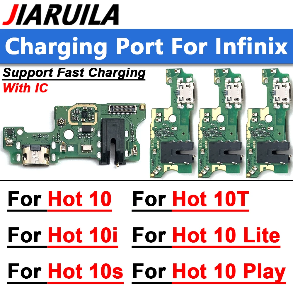 

USB-порт для зарядки, док-станция, разъем для зарядного устройства, гибкий кабель для Infinix Hot 10 Lite Play 10S 10T 10i X689 X688 X682 X657 X659