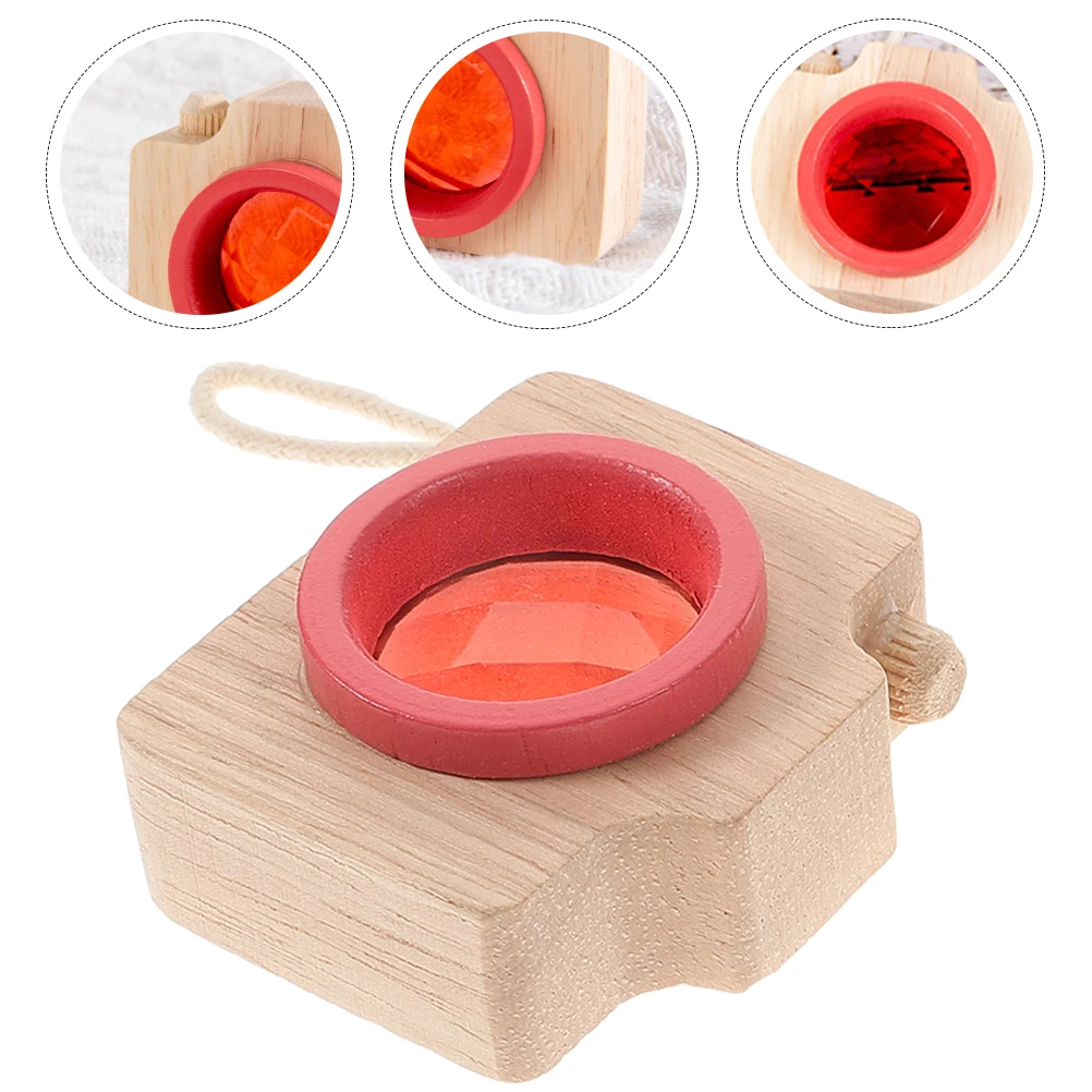 

Children's Camera Kaleidoscope Safe Toy for Kids Bulk Nordic Educational Wood Party Favor Decorative
