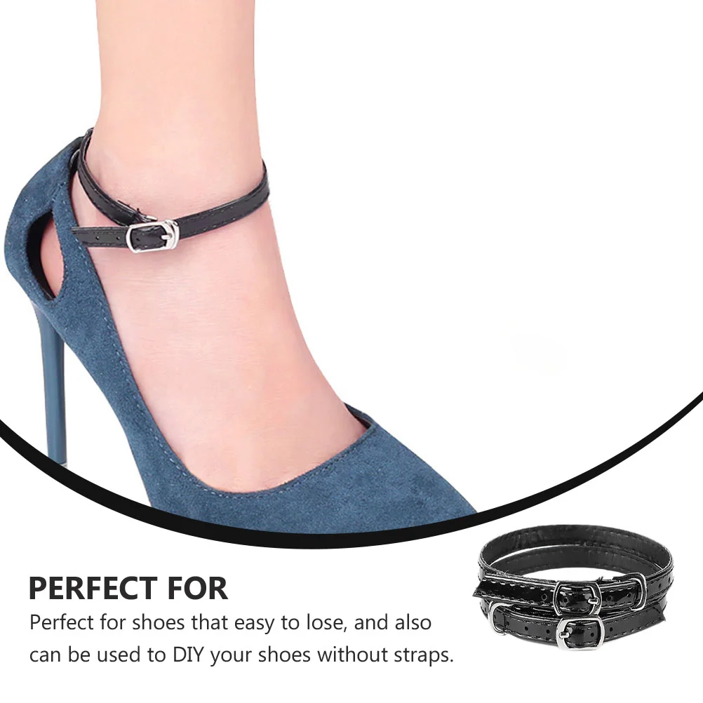 3 Sets High Heels Stickers Add-ons Detachable Ankle Straps Elastic Band Anti-loose Shoelace Accessories Pu for Women