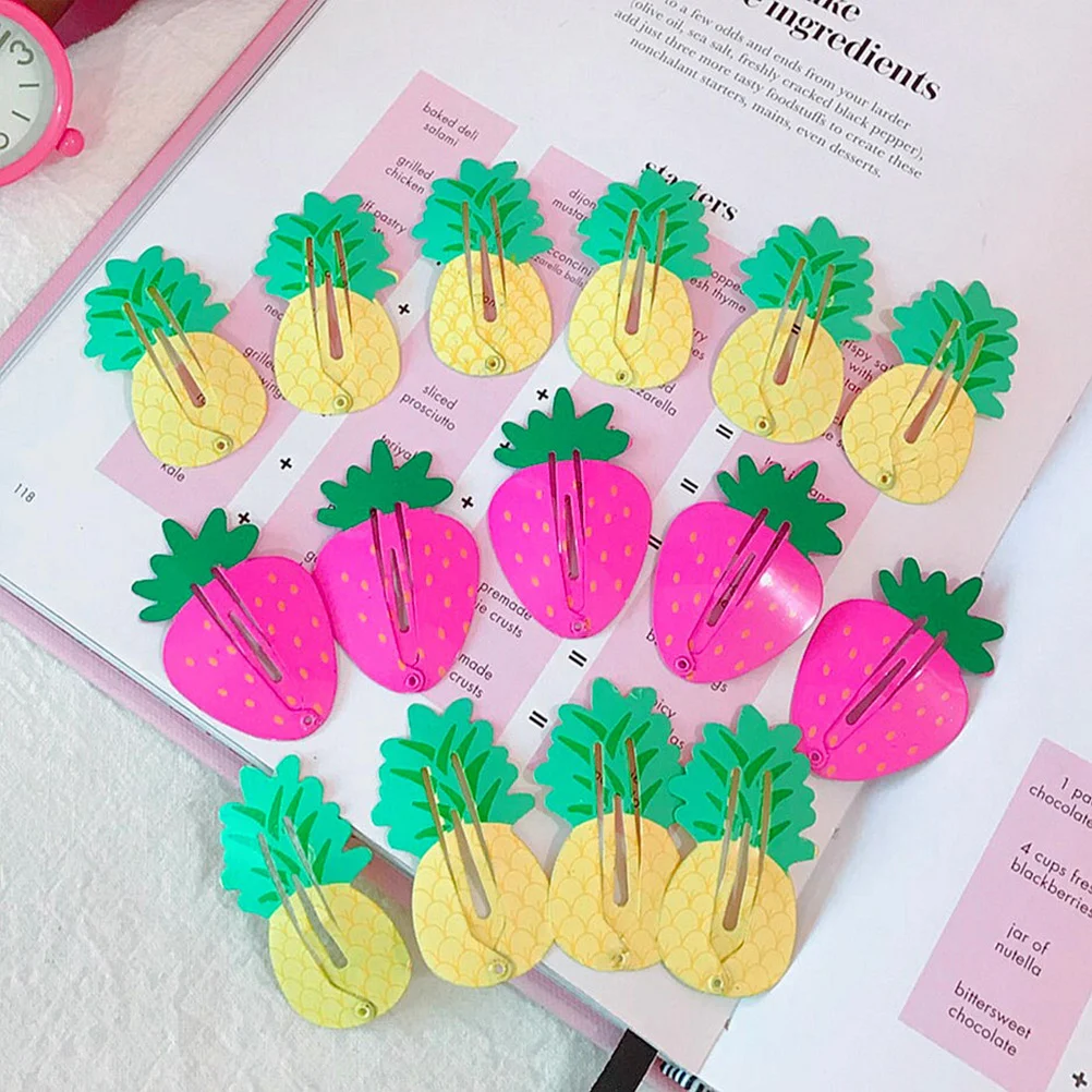 

10 Pcs Hair Accessories for Clips Pineapple Hairclip Lovely Hairpins