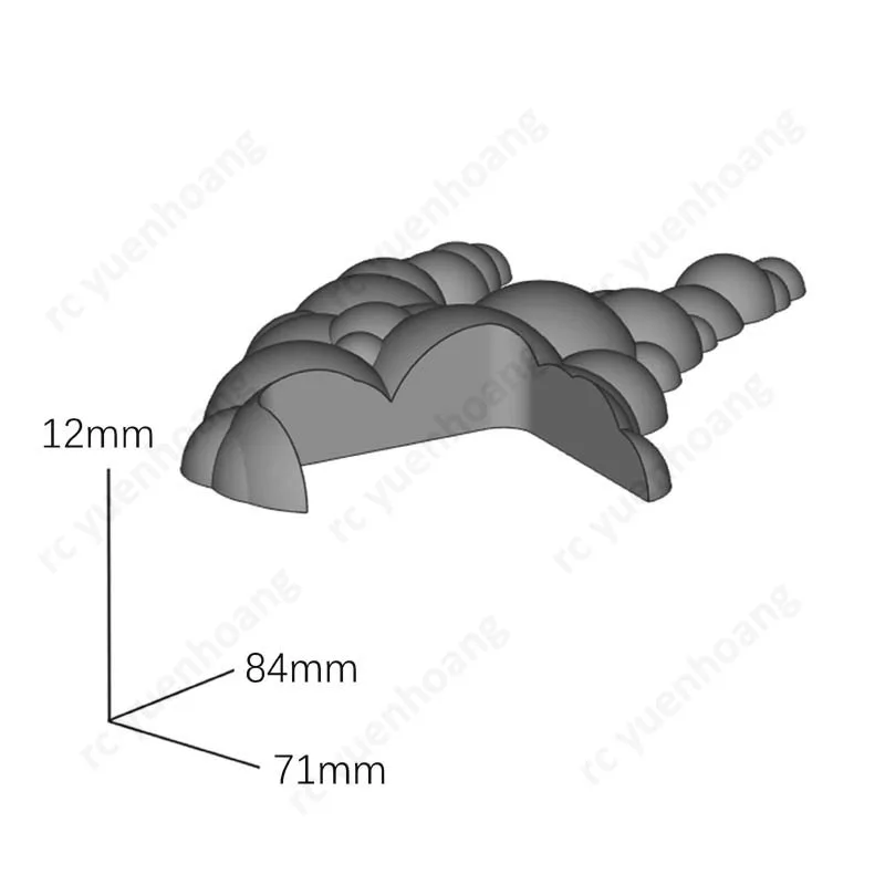 Modelo estático de humo a la deriva simulado, impresión 3D, escenarios de pista de carreras, adorno en miniatura, accesorio DIY para coche RC, 1 Uds.