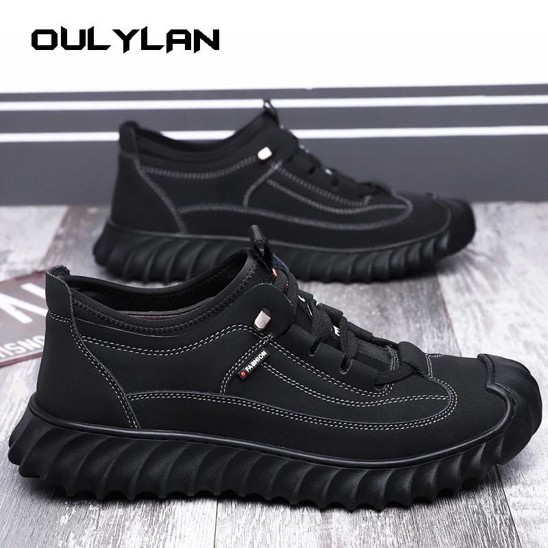 

Oulylan Lightweight Men Sneakers Men's Running Shoes Non-slip Breathable Male Walking Shoes Lace Up Soft Casual Shoes