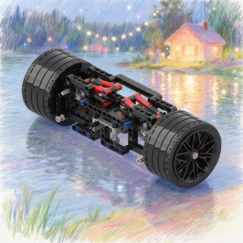 

Набор из 193 деталей: Модель автомобиля MOC RWD в масштабе 1:8 с независимой подвеской, конструктор, рождественский подарок, креативная игрушка для самостоятельной сборки