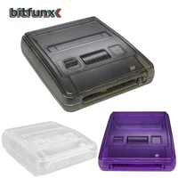 Bitfunx SFC-funda de repuesto, caja transparente para consola Super Famicom, consola de juegos Super NES