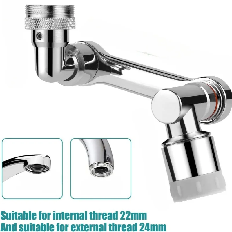 1 szt. 1080 ° Obrotowy kran napowietrzacz umywalka łazienkowa filtr rozbryzgowy bateria kuchenna przedłużenie kranu oszczędzająca wodę dysza Bubbler