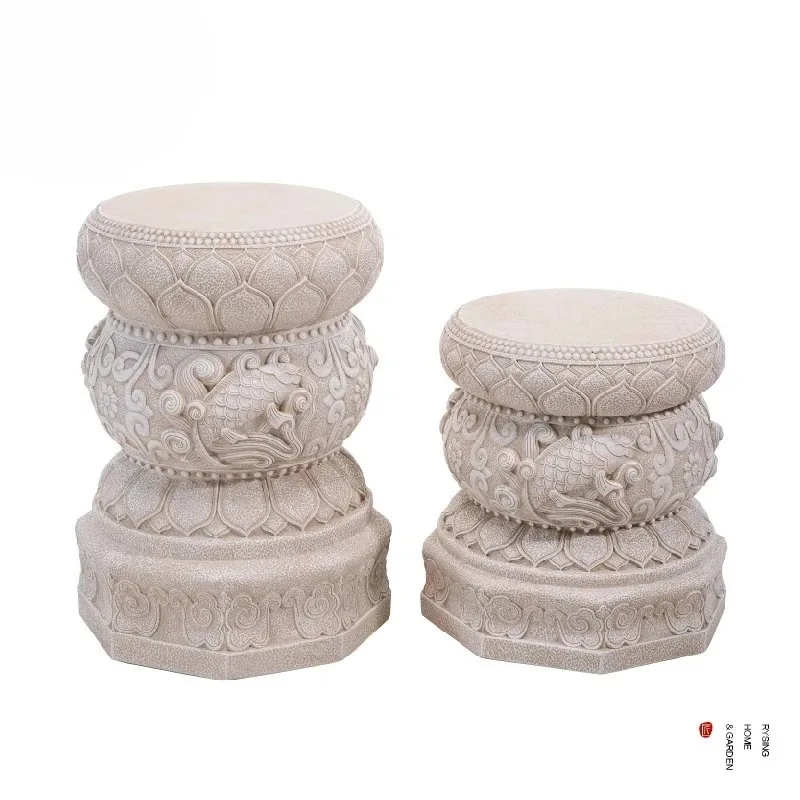 

Garden Shidun Outdoor Courtyard Villa Entrance Decorative Flower Pot Balcony Bonsai Base Landscape Ornament