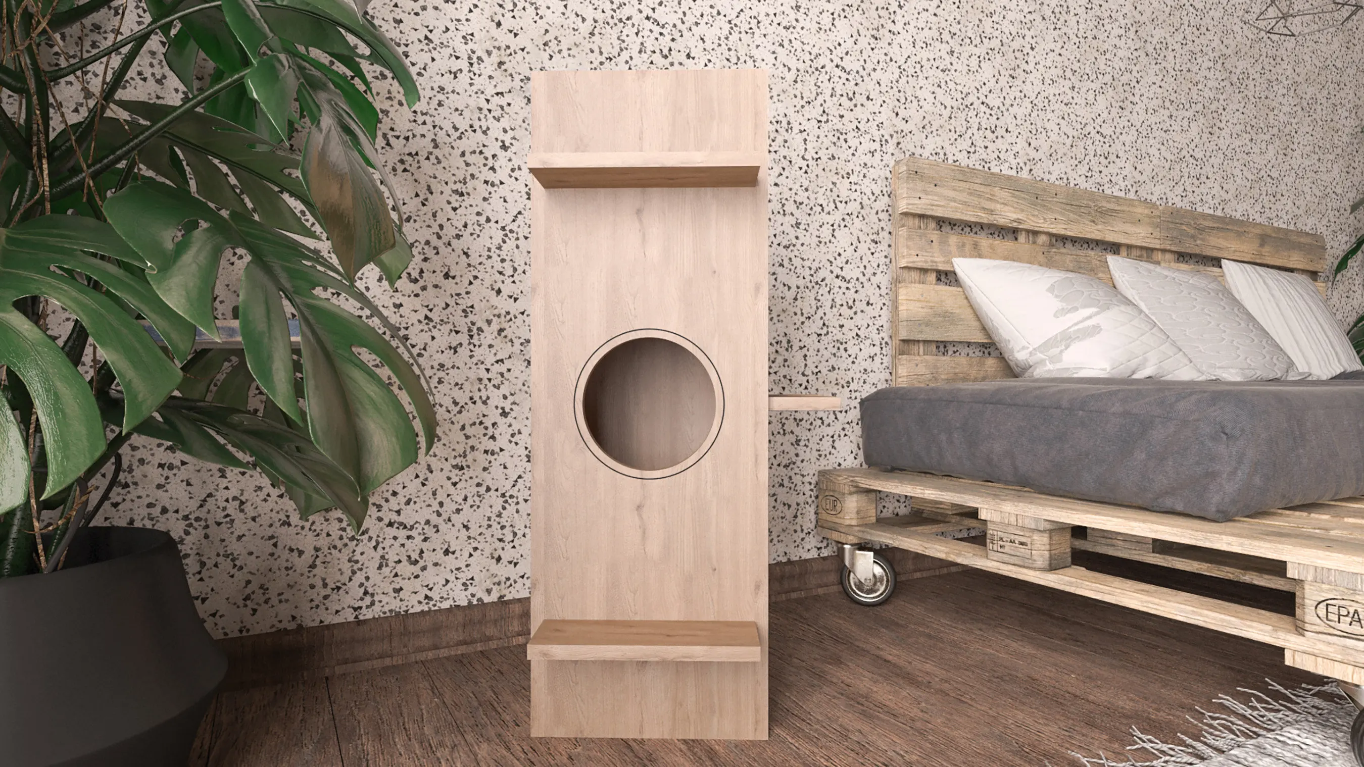 Popular Cat Condo  furniture wood  Modern  Climbing Tree wooden cat house cabinet