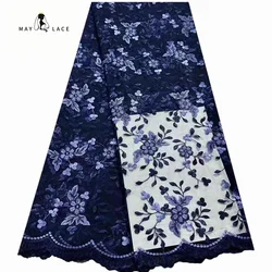 French Soft Mesh Lace Fabric 2024 High Quality Embroidery African Nigerian Tulle Lace Fabric For Women Wedding Party Dresses Sew