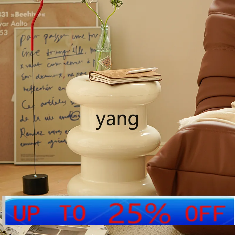 

LMM Nordic creative cream wind low stool Internet celebrity living room sofa side several small apartment home