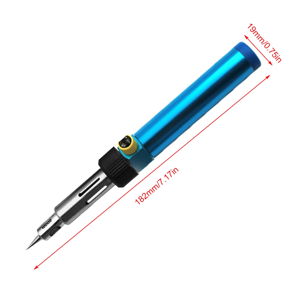 Portable Soldering Iron Pen Adjustable Temperature Burner Blow Butane Gas Soldering Iron Kit Repair Solder Welding Tool Cordless