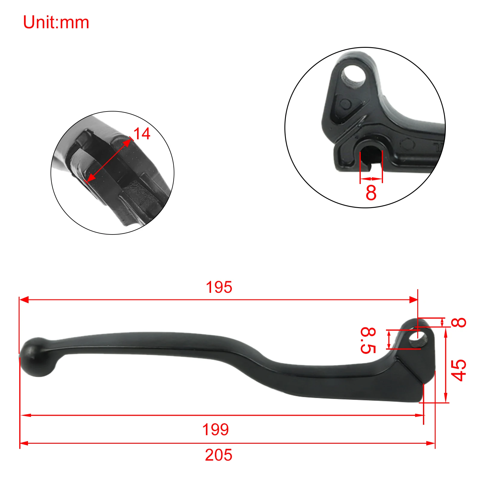 Front Right Clutch Brake Handle Levers for Yamaha PW80 YZinger 1983-2006 Honda CT CL XR SL XL 70 80 75 100 90 125 250