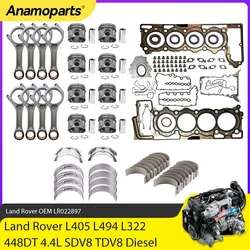 Engine Parts Overhaul Kit Fit 4.4 L 448DT Diesel For Land Rover Range Sport L405 L494 L322 4.4L Piston Mian Con Rod Bearing Set