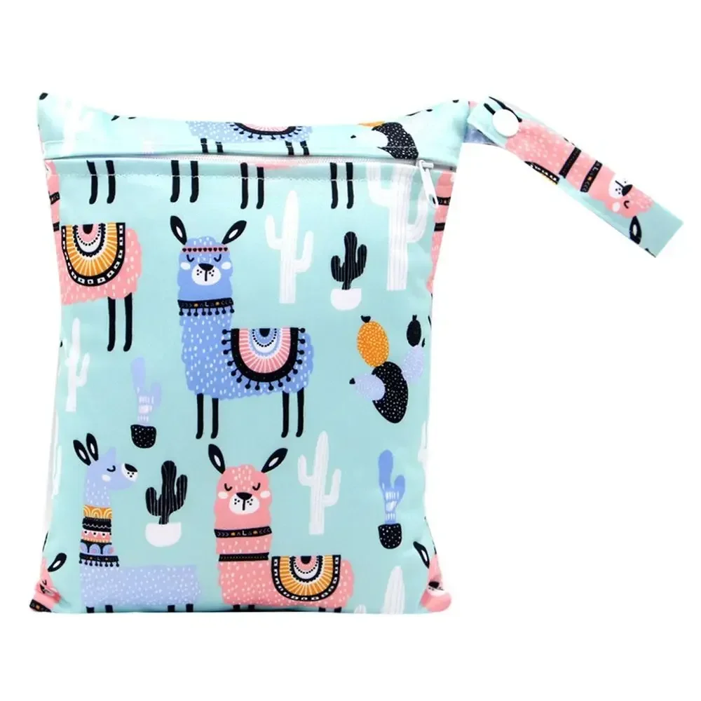 Printed Pocket Wet Bag Waterproof Reusable Nappy Bags PUL Travel Baby Nappy Mini Size Wet Dry Bags Wetbags