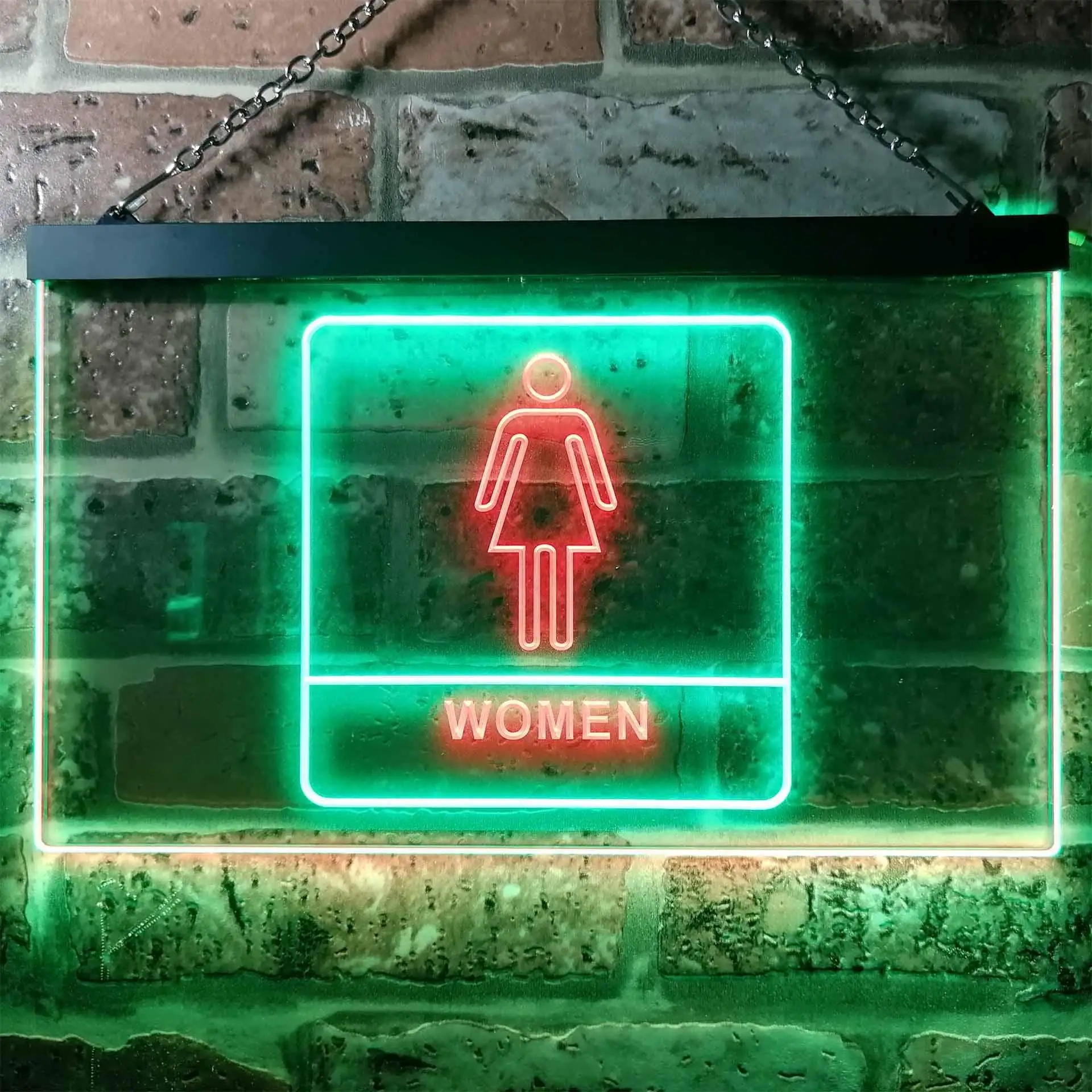 Women Toilet Restroom WC Dual Color Led Neon Sign st6-i1014