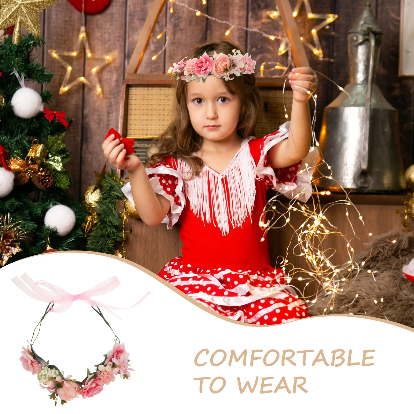 

Realistic Flower Headpiece for Women Elegant Floral Crown Lightweight Adjustable Comfort Fit Perfect for Festival Wedding Or