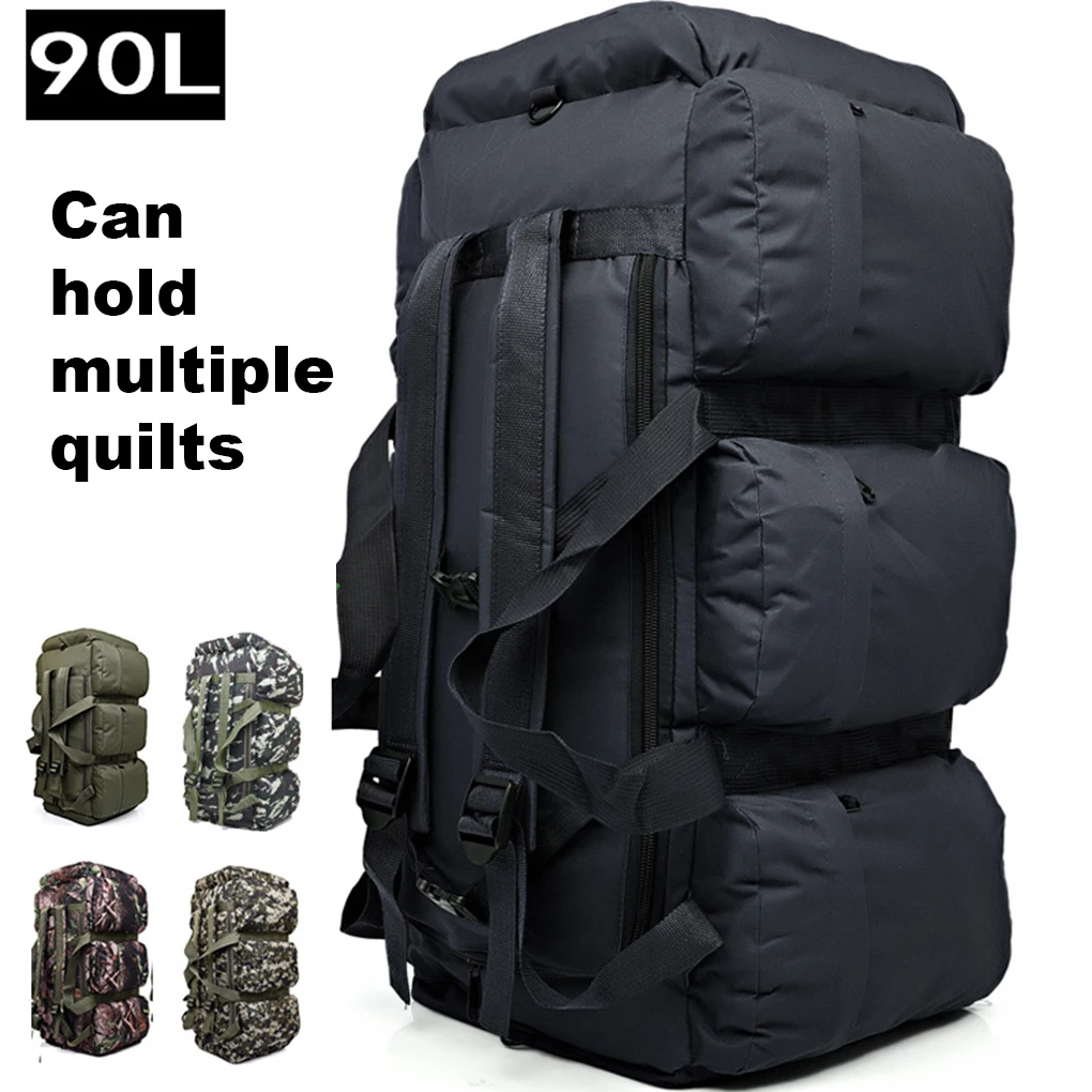 90L Outdoor Backpack Camping Pouch Climbing Rucksack Backpacking Travel Tourist Zipper Shoulder Bag Organizer Type 4