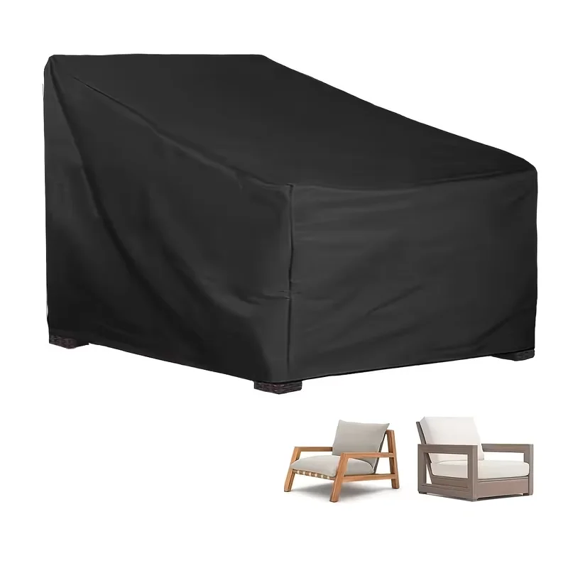 210D Oxford Single Outdoor Sofa Cover Waterproof Dustproof Sun Protection for Wicker Rattan Chair 88x101x89/60cm