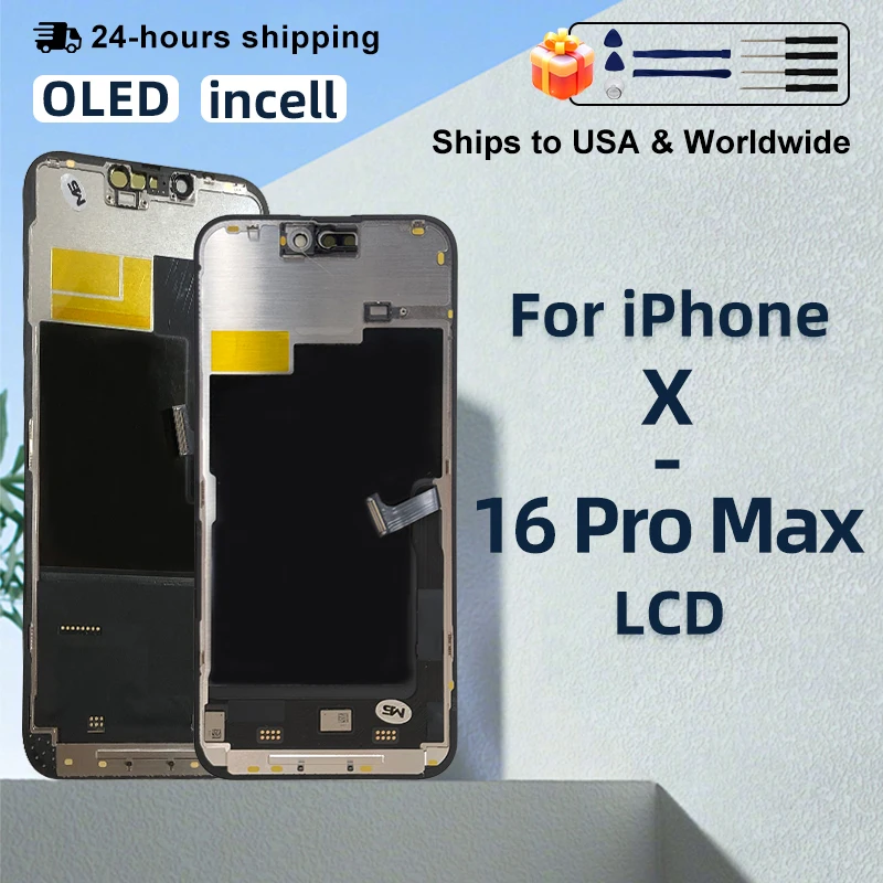 AAA + OLED affichage pour iPhone XR 11 Pro LCD 3D écran tactile numériseur pour iPhone 12 Pro Max écran 13 Mini 14 Plus 16 Pro Max LCD
