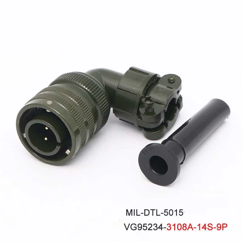 14S-9S 14S-9P Авиационная вилка Разъем серводвигателя MIL-DTL-5015 VG95234 MS3108A MS3106A MS3102A MS5015 MS3100A MS3101A 14-9S 14-9